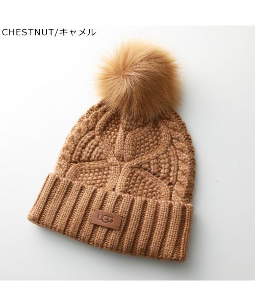 アグ UGG UGG ニット帽 Cable Beanie with Pom 100819 （CHESTNUT/キャメル） CHESTNUT/キャメル