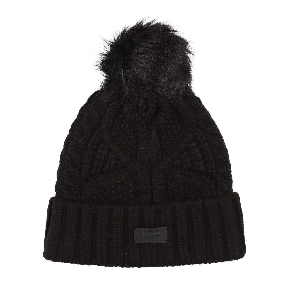 アグ UGG UGG - W CABLE BEANIE WITH POM 【100819-BLK】 （BLK） BLK