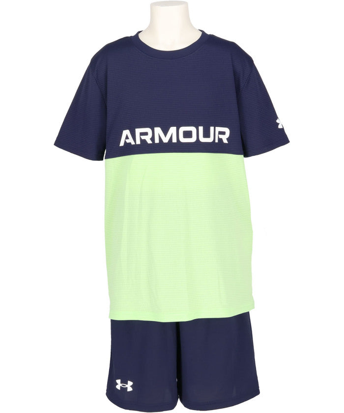 アンダーアーマー UNDER ARMOUR アンダーアーマー UNDER ARMOUR UA TECH COLOR BLOCK T-SHIRT & SHORTS SET UA テック カラーブロック T （410 MIDNIGHTNAVY/STREAM/WHI） 410 MIDNIGHTNAVY/STREAM/WHI