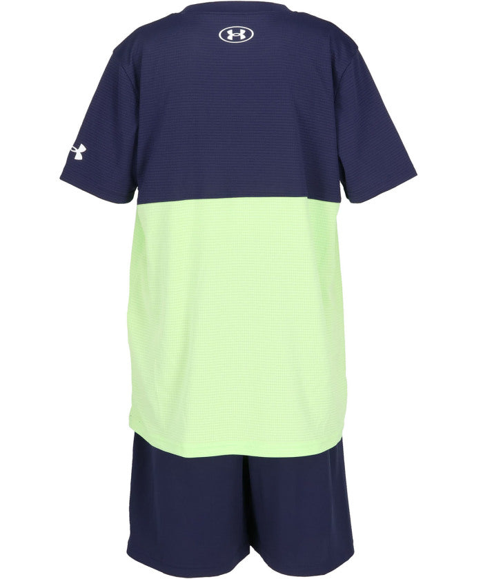 アンダーアーマー UNDER ARMOUR アンダーアーマー UNDER ARMOUR UA TECH COLOR BLOCK T-SHIRT & SHORTS SET UA テック カラーブロック T （410 MIDNIGHTNAVY/STREAM/WHI） 410 MIDNIGHTNAVY/STREAM/WHI