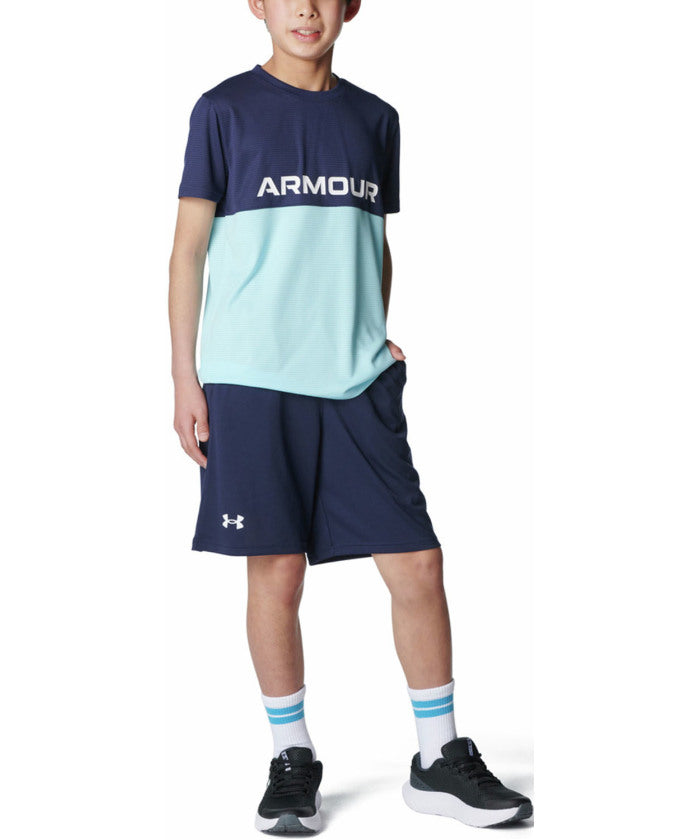 アンダーアーマー UNDER ARMOUR アンダーアーマー UNDER ARMOUR UA TECH COLOR BLOCK T-SHIRT & SHORTS SET UA テック カラーブロック T （410 MIDNIGHTNAVY/STREAM/WHI） 410 MIDNIGHTNAVY/STREAM/WHI