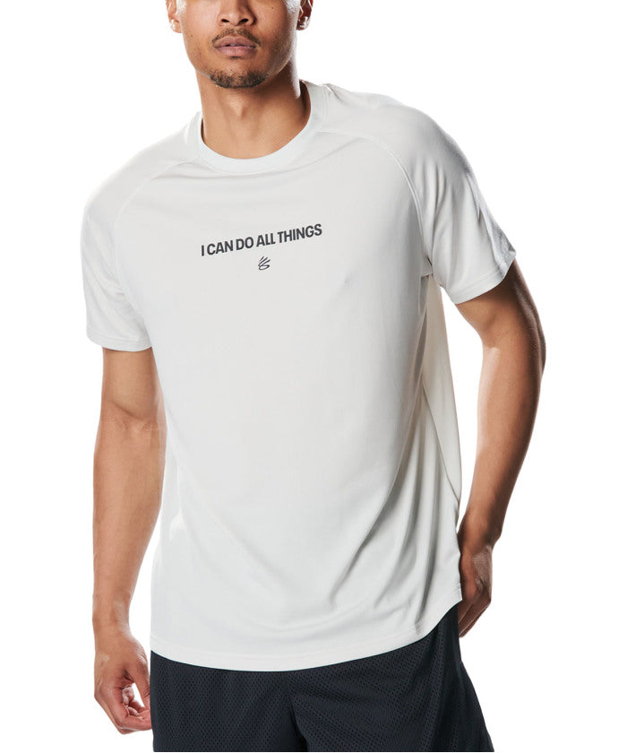 アンダーアーマー UNDER ARMOUR アンダーアーマー UNDER ARMOUR バスケット カリー テック ロゴ ショートスリーブ Tシャツ メンズ 半袖 速乾性 吸汗 トップス 部活 （114 WHITECLAY/BLACK） 114 WHITECLAY/BLACK