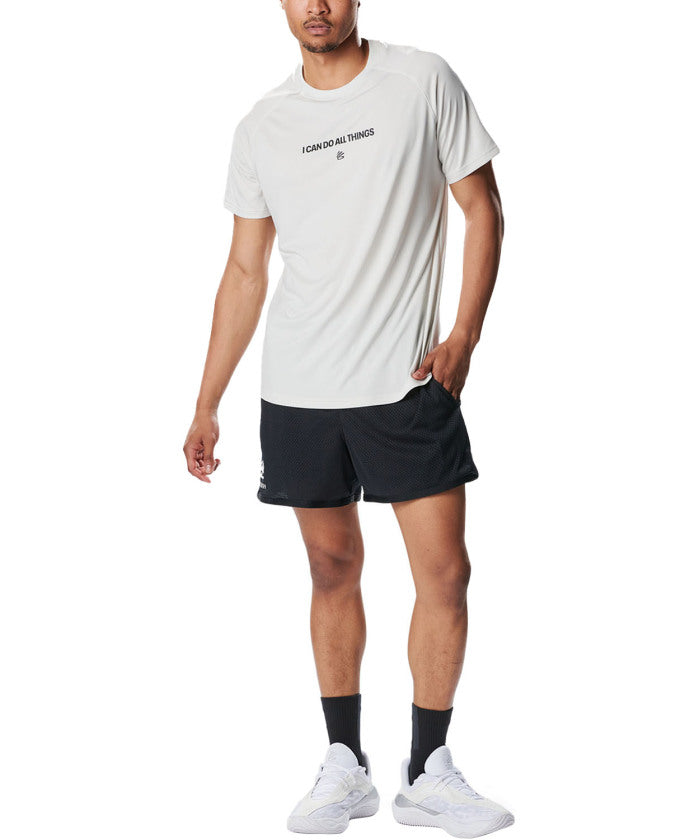 アンダーアーマー UNDER ARMOUR アンダーアーマー UNDER ARMOUR バスケット カリー テック ロゴ ショートスリーブ Tシャツ メンズ 半袖 速乾性 吸汗 トップス 部活 （114 WHITECLAY/BLACK） 114 WHITECLAY/BLACK