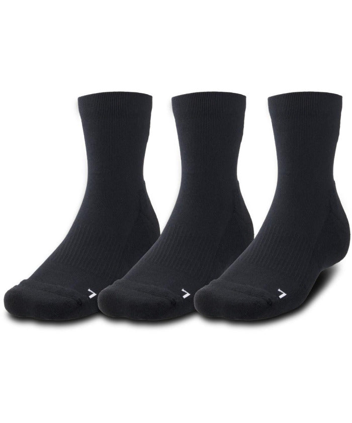 アンダーアーマー UNDER ARMOUR UNDER ARMOUR アンダーアーマー バスケット UA クオーターソックス 3足セット メンズ【返品不可商品】 （BLACK /） BLACK /
