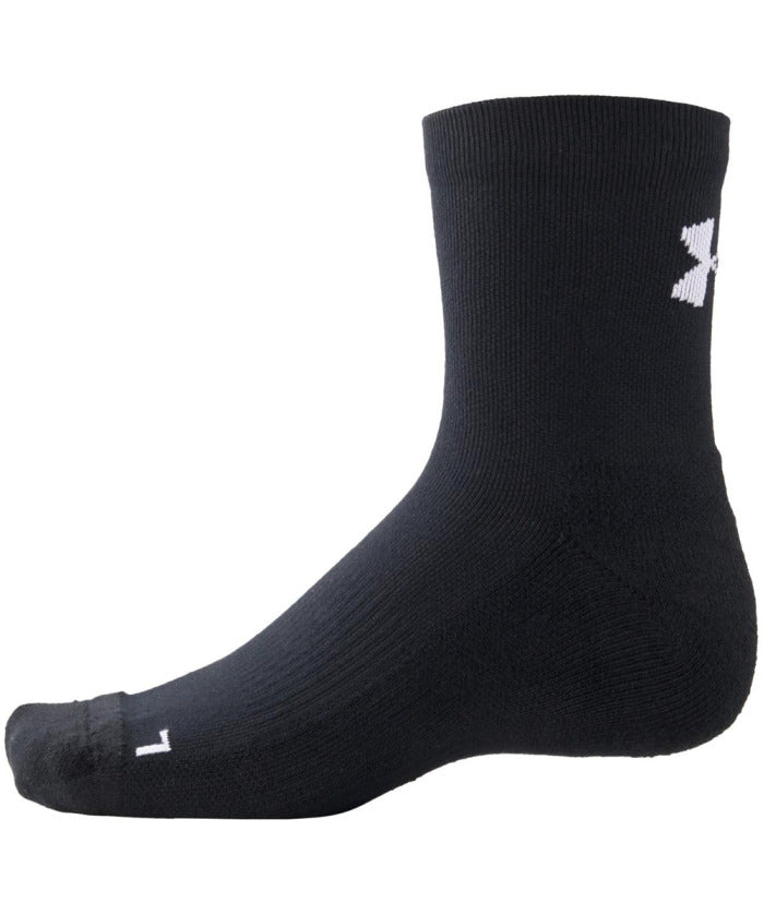 アンダーアーマー UNDER ARMOUR UNDER ARMOUR アンダーアーマー バスケット UA クオーターソックス 3足セット メンズ【返品不可商品】 （BLACK /） BLACK /