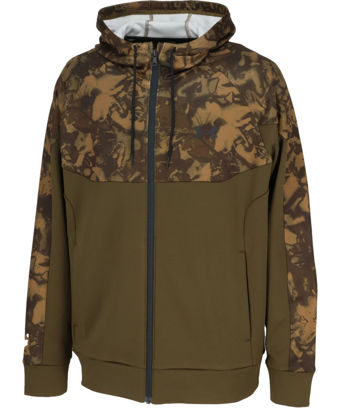 アンダーアーマー UNDER ARMOUR アンダーアーマー UNDER ARMOUR UA ARMOUR FLEECE CAMO FULL-ZIP HOODIE メンズ アウター パーカー フリース素材 （001 BLACK） 001 BLACK