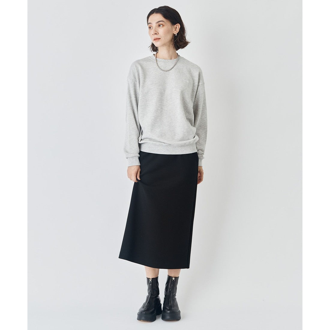 UNFILO BEAUTY FORM JERSEY Iラインスカート （クリーム） クリーム