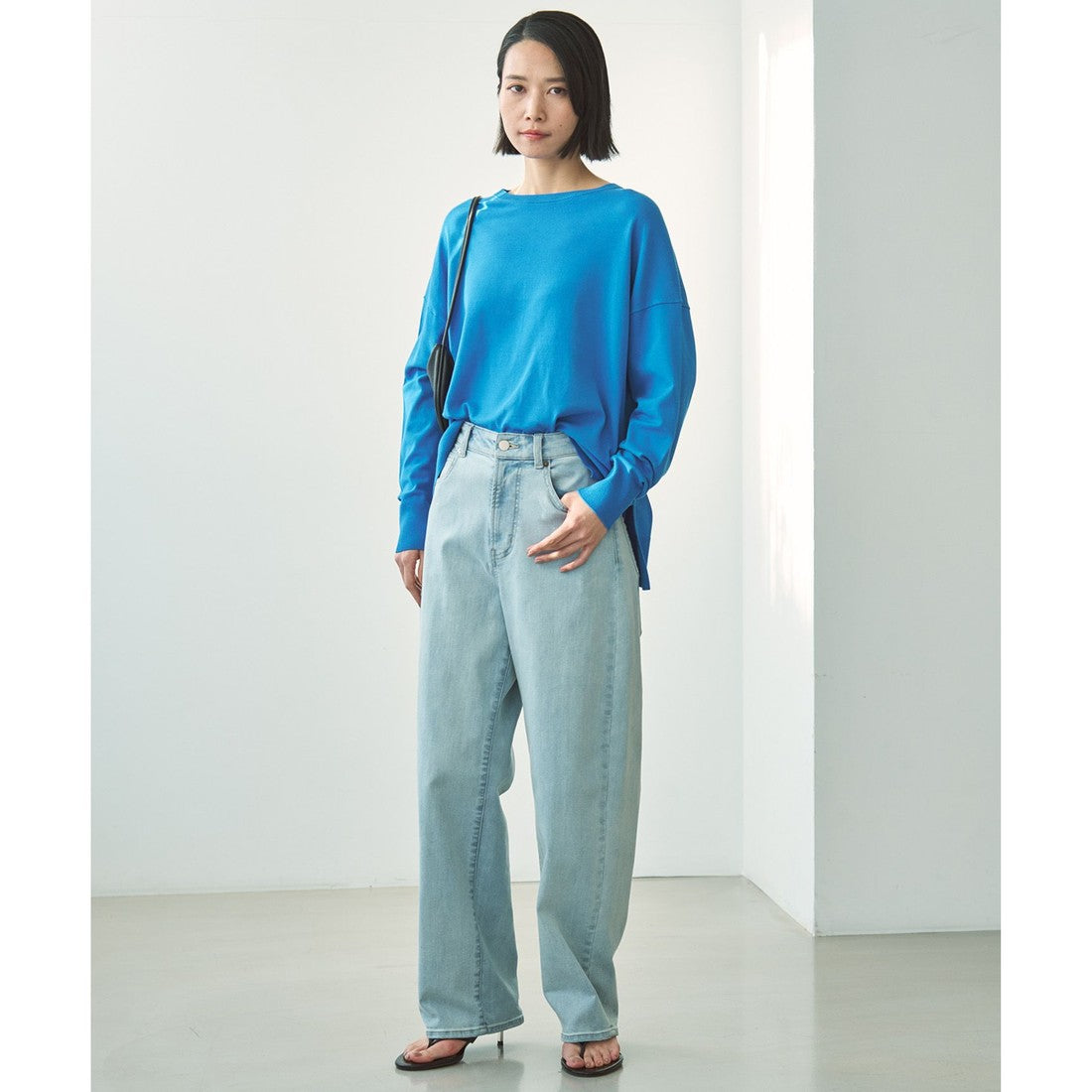 UNFILO 【抗菌防臭/UVケア】マイビューティ クルーネック ニット （ダルブルー） ダルブルー