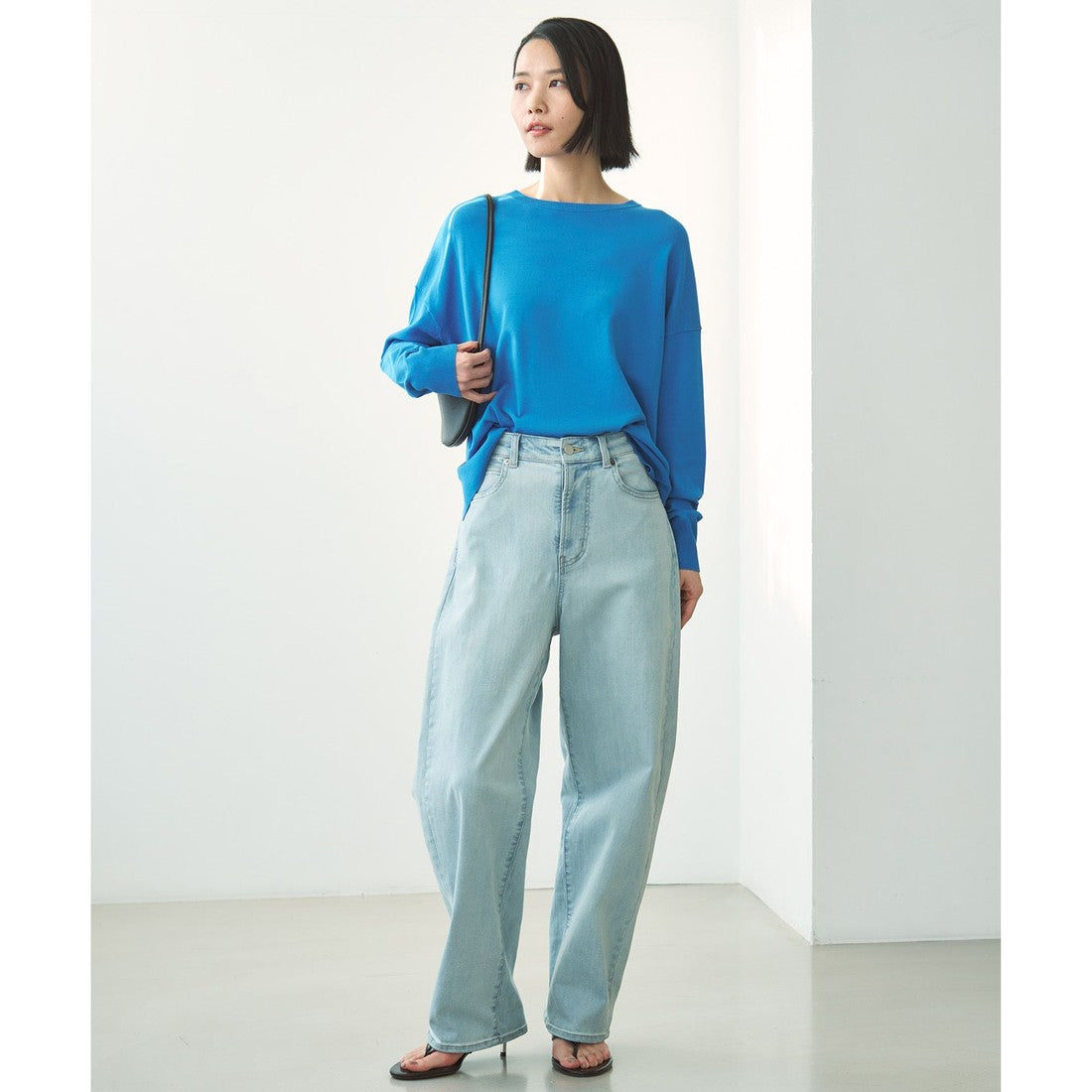 UNFILO 【抗菌防臭/UVケア】マイビューティ クルーネック ニット （ダルブルー） ダルブルー