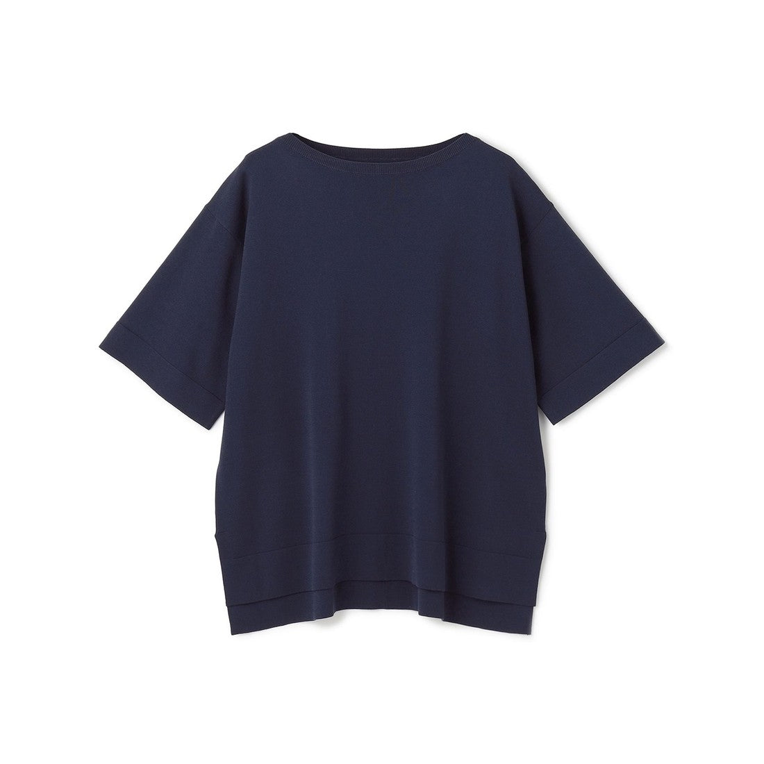 UNFILO 【UVケア/遮熱】スゴ機能美 ハーフスリーブ ニット （[WEB限定]オフ×ブラックボーダー） [WEB限定]オフ×ブラックボーダー