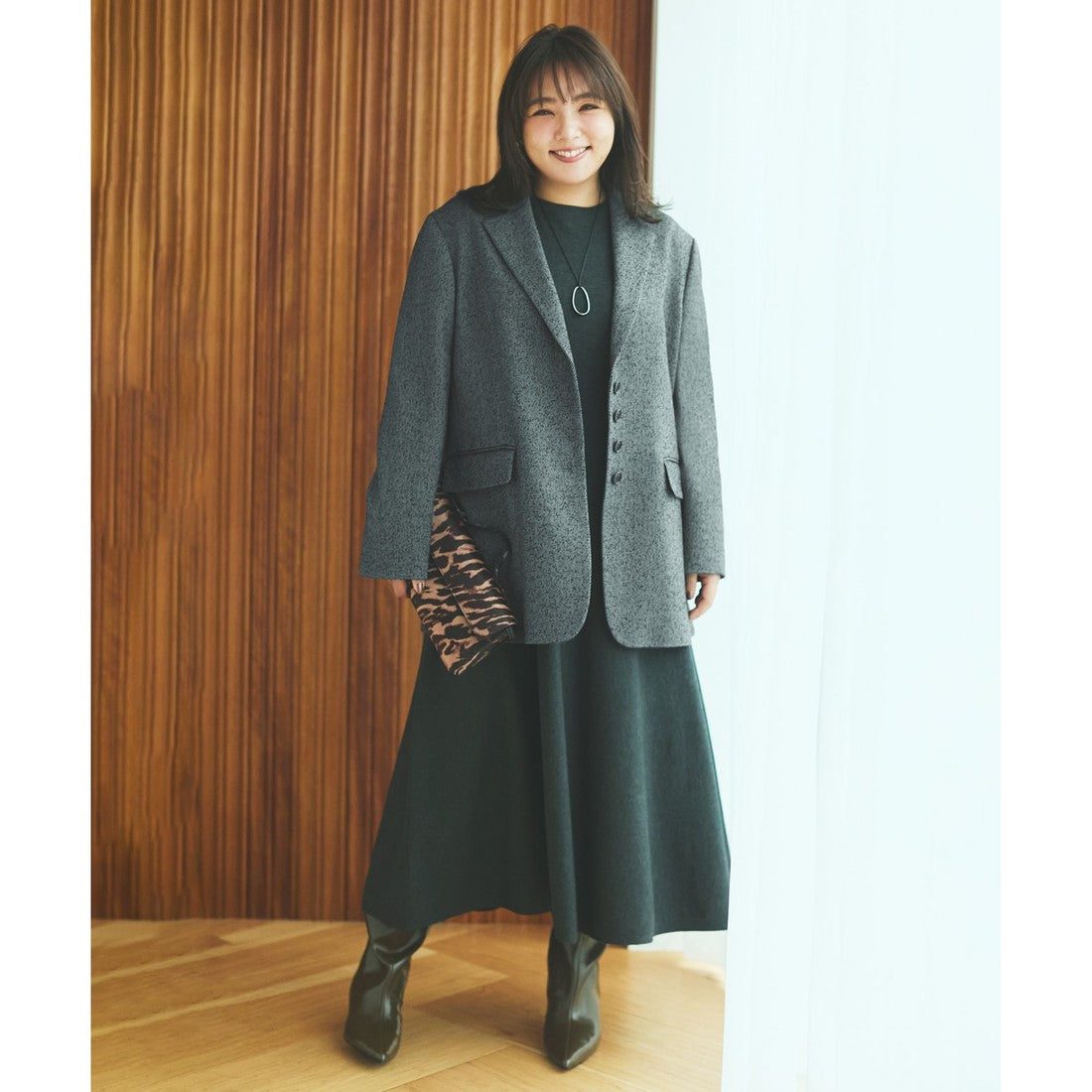 UNFILO リングツイード ジャケット （ブラック） ブラック