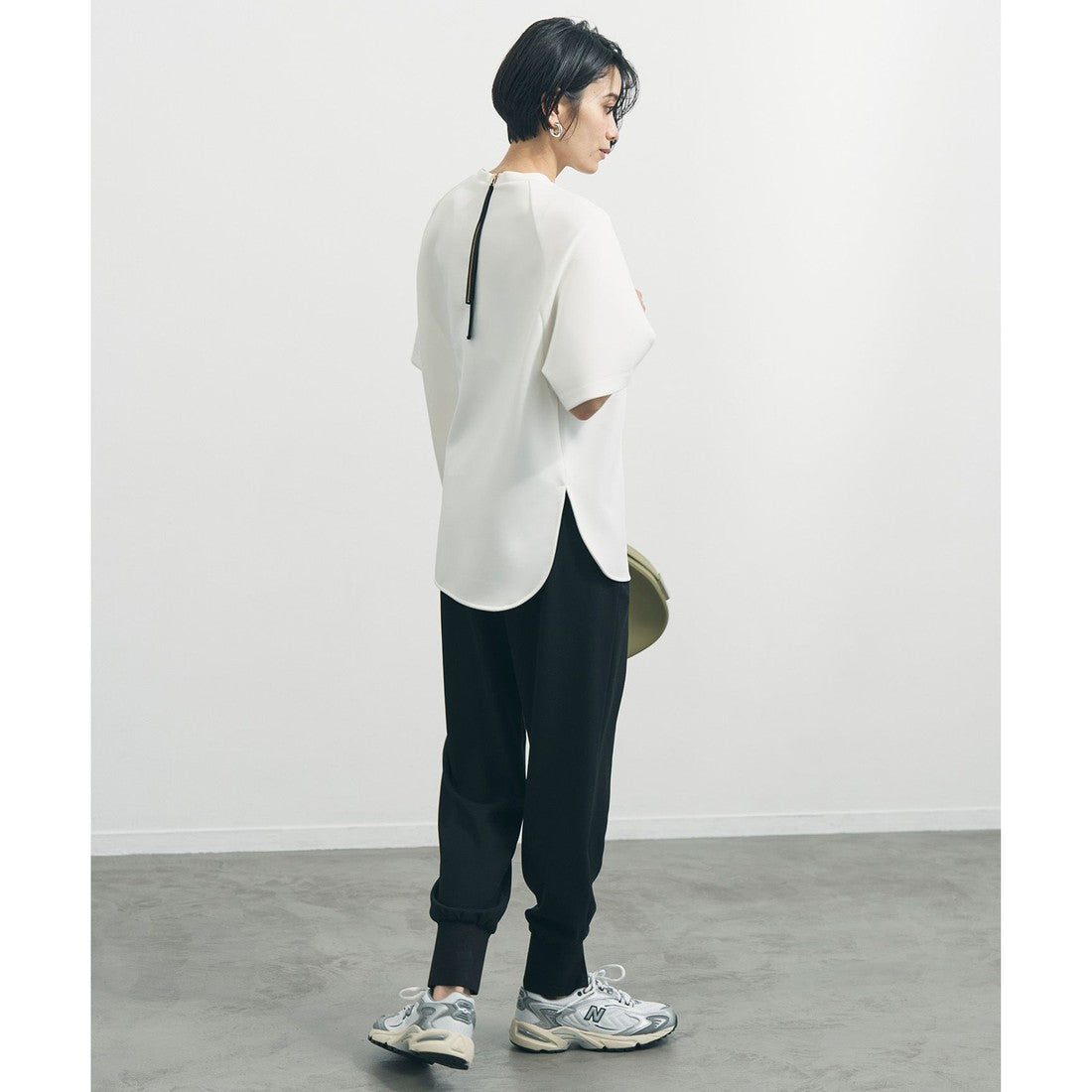 UNFILO BEAUTY FORM JERSEY light バックZIP プルオーバー （ブラック） ブラック