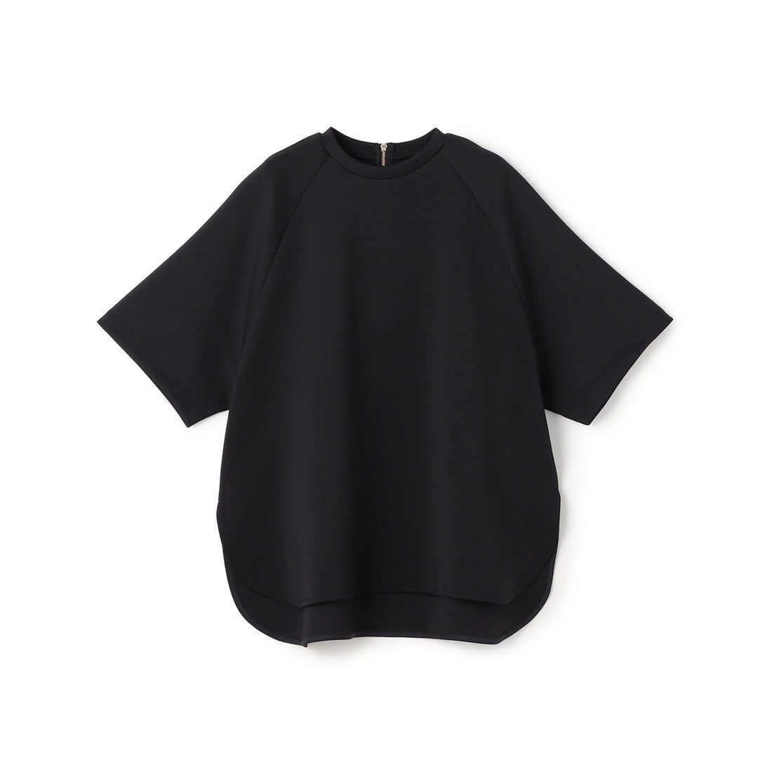 UNFILO BEAUTY FORM JERSEY light バックZIP プルオーバー （ブラック） ブラック