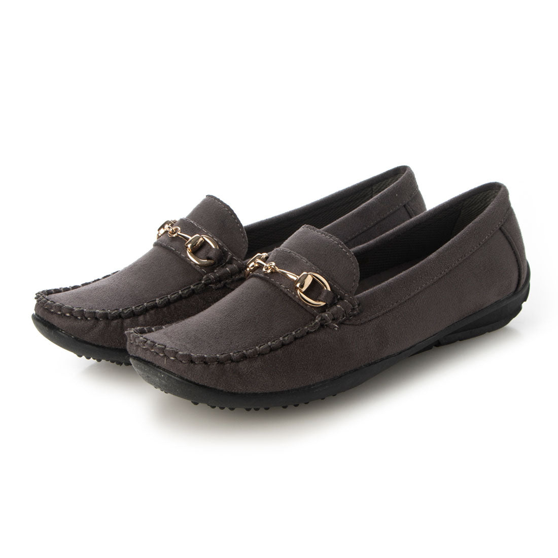 Unpetit Square Toe Bit Low Heel Loafers Driving Shoes