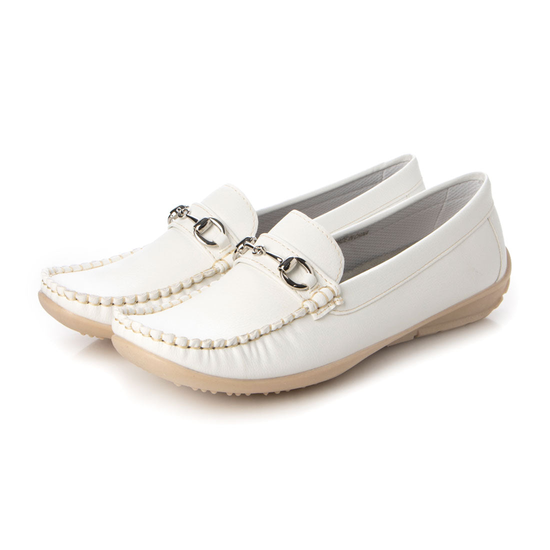 Unpetit Square Toe Bit Low Heel Loafers Driving Shoes