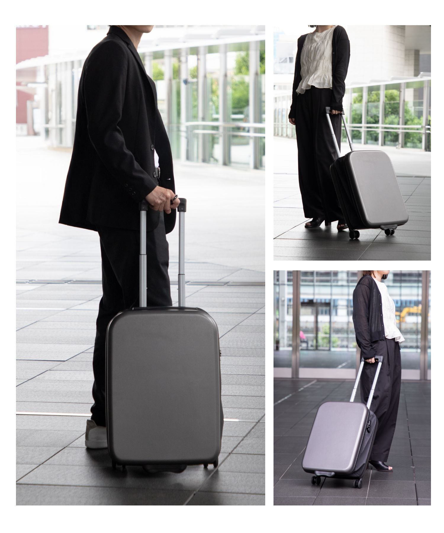 アンノウンアンドコー UNKNOWN&Co. アンノウンアンドコー UNKNOWN＆Co. しまえるスーツケース フルフラット 45L T01 ABS キャリーバッグ スーツケース ユニセックス バッグ （グレー） グレー