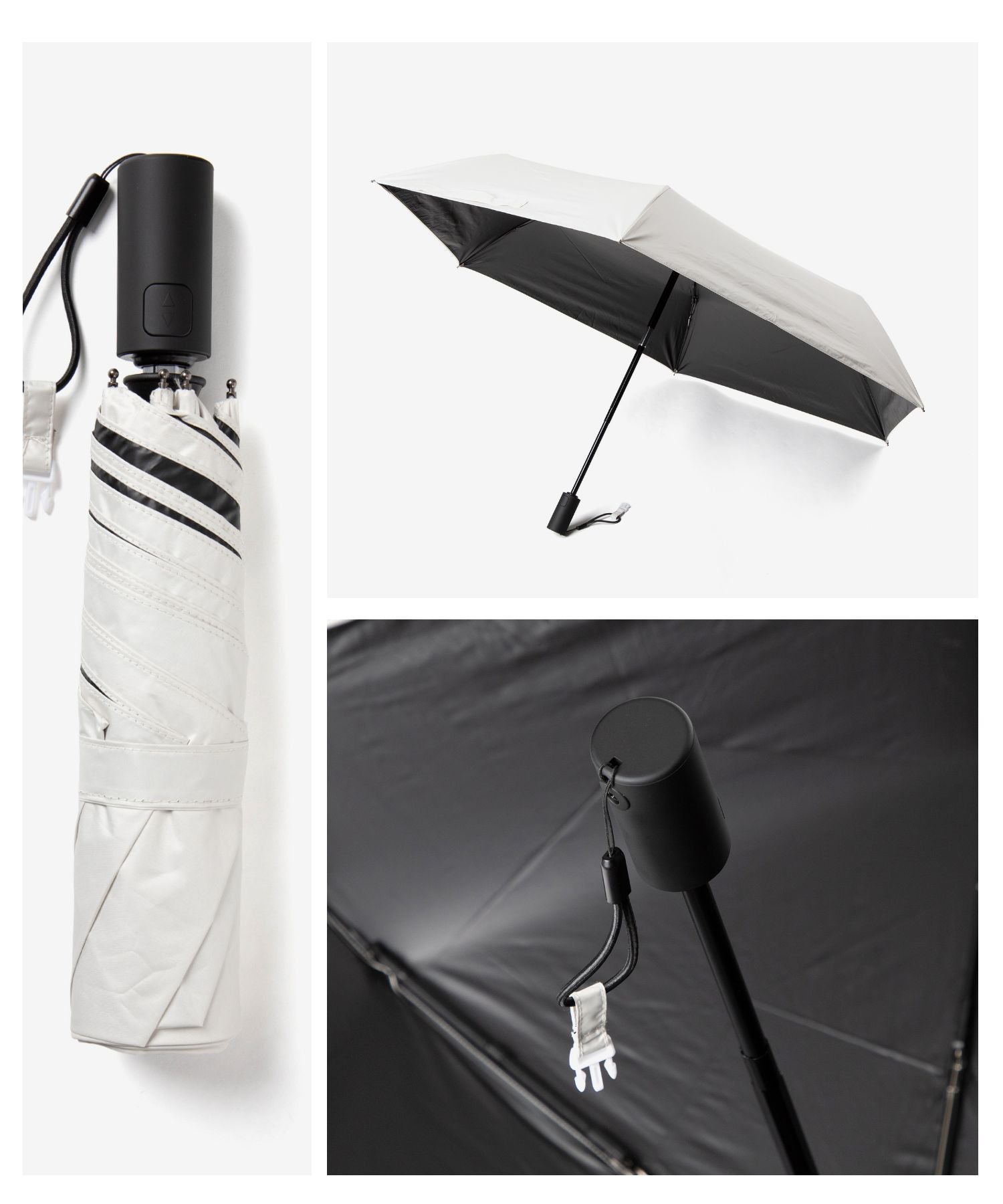 アンノウンアンドコー UNKNOWN&Co. アンノウンアンドコー UNKNOWN＆Co. UV CUT PARASOL 日傘 折りたたみ 完全遮光 自動開閉 軽量 撥水 ユニセックス （WHITE/ホワイト） WHITE/ホワイト