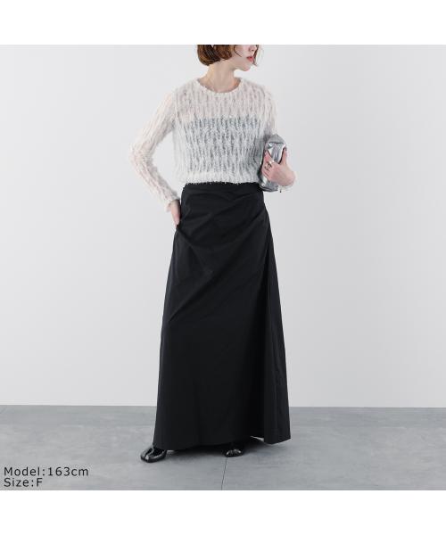 アンソフィー UN-SOPHIE UN-SOPHIE カットソー FEATHER TULLE TOPS UNG2408201 フェザー （OFF-WHITE/ホワイト） OFF-WHITE/ホワイト