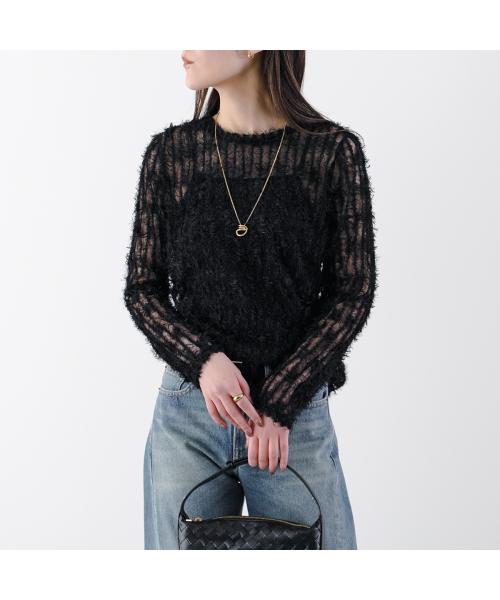 アンソフィー UN-SOPHIE UN-SOPHIE カットソー FEATHER TULLE TOPS UNG2408201 フェザー （OFF-WHITE/ホワイト） OFF-WHITE/ホワイト