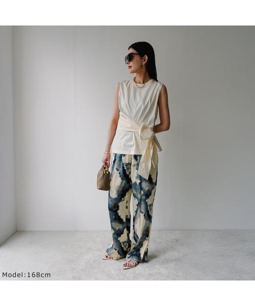 アンソフィー UN-SOPHIE UN-SOPHIE ブラウス USH2503217 ノースリーブ クルーネック （IVORY/アイボリー） IVORY/アイボリー