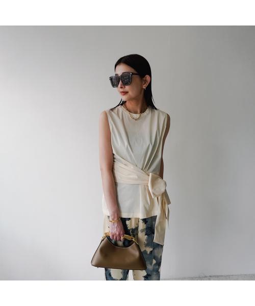 アンソフィー UN-SOPHIE UN-SOPHIE ブラウス USH2503217 ノースリーブ クルーネック （IVORY/アイボリー） IVORY/アイボリー