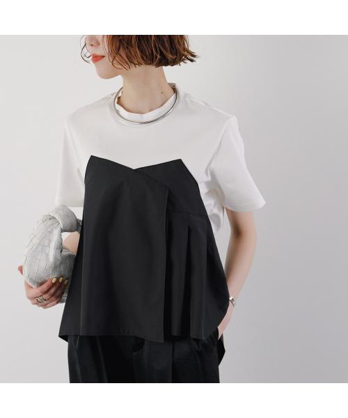 アンソフィー UN-SOPHIE UN-SOPHIE カットソー USH2503216 ビスチェ レイヤード （WHITE/BLACK/ホワイト他） WHITE/BLACK/ホワイト他