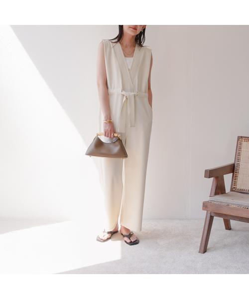 アンソフィー UN-SOPHIE UN-SOPHIE オールインワン USH2504532 Vネック （IVORY/アイボリー） IVORY/アイボリー
