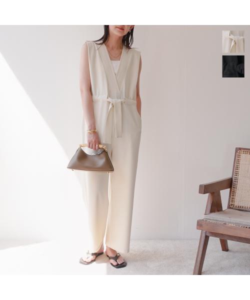 アンソフィー UN-SOPHIE UN-SOPHIE オールインワン USH2504532 Vネック （IVORY/アイボリー） IVORY/アイボリー