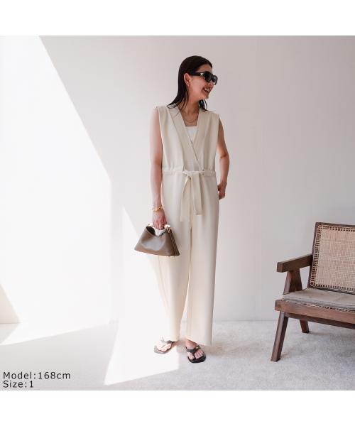 アンソフィー UN-SOPHIE UN-SOPHIE オールインワン USH2504532 Vネック （IVORY/アイボリー） IVORY/アイボリー