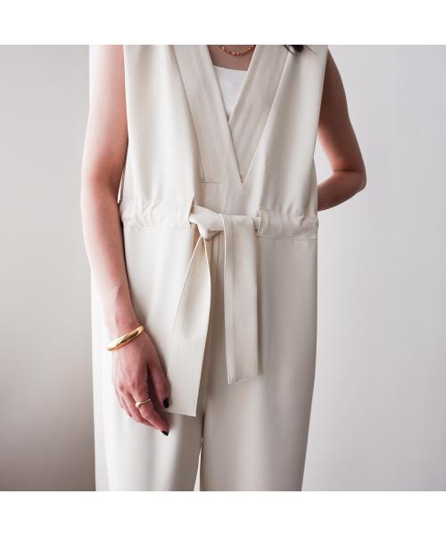アンソフィー UN-SOPHIE UN-SOPHIE オールインワン USH2504532 Vネック （IVORY/アイボリー） IVORY/アイボリー