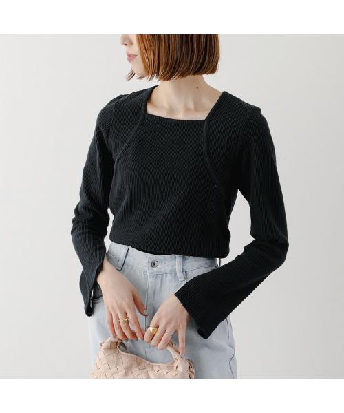 アンソフィー UN-SOPHIE UN-SOPHIE カットソー UNG2408202 スクエアネック （BLACK/ブラック） BLACK/ブラック