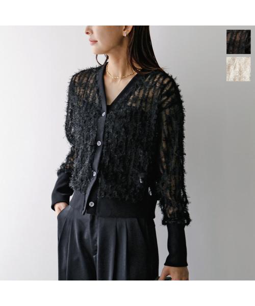 アンソフィー UN-SOPHIE UN-SOPHIE カーディガン Feather tulle cardigan UNG2509154 （OFF-WHITE/オフホワイト） OFF-WHITE/オフホワイト