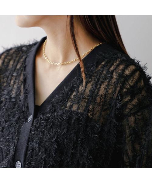 アンソフィー UN-SOPHIE UN-SOPHIE カーディガン Feather tulle cardigan UNG2509154 （OFF-WHITE/オフホワイト） OFF-WHITE/オフホワイト