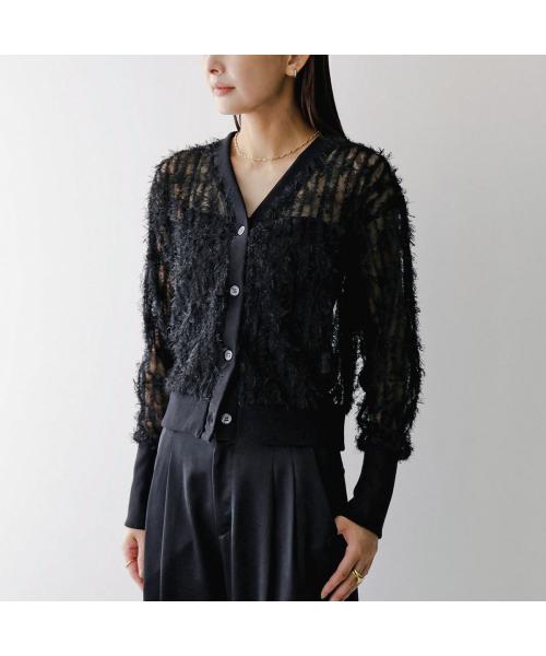アンソフィー UN-SOPHIE UN-SOPHIE カーディガン Feather tulle cardigan UNG2509154 （OFF-WHITE/オフホワイト） OFF-WHITE/オフホワイト