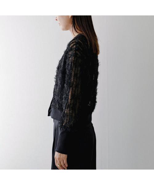 アンソフィー UN-SOPHIE UN-SOPHIE カーディガン Feather tulle cardigan UNG2509154 （OFF-WHITE/オフホワイト） OFF-WHITE/オフホワイト