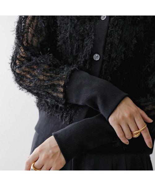 アンソフィー UN-SOPHIE UN-SOPHIE カーディガン Feather tulle cardigan UNG2509154 （OFF-WHITE/オフホワイト） OFF-WHITE/オフホワイト