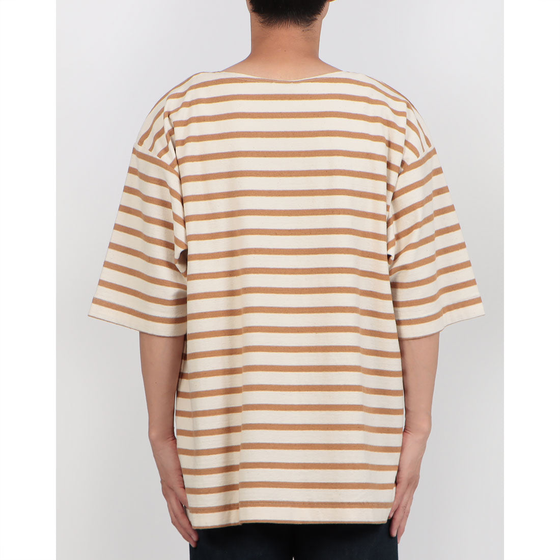 アンダイドスタンダード UNDYED STANDARD UNDYED STANDARD アンダイドスタンダードTERRA BORDAR S/S Tee テラボーダーショートスリーブT USN24SLS089 （ホワイト×タン） ホワイト×タン