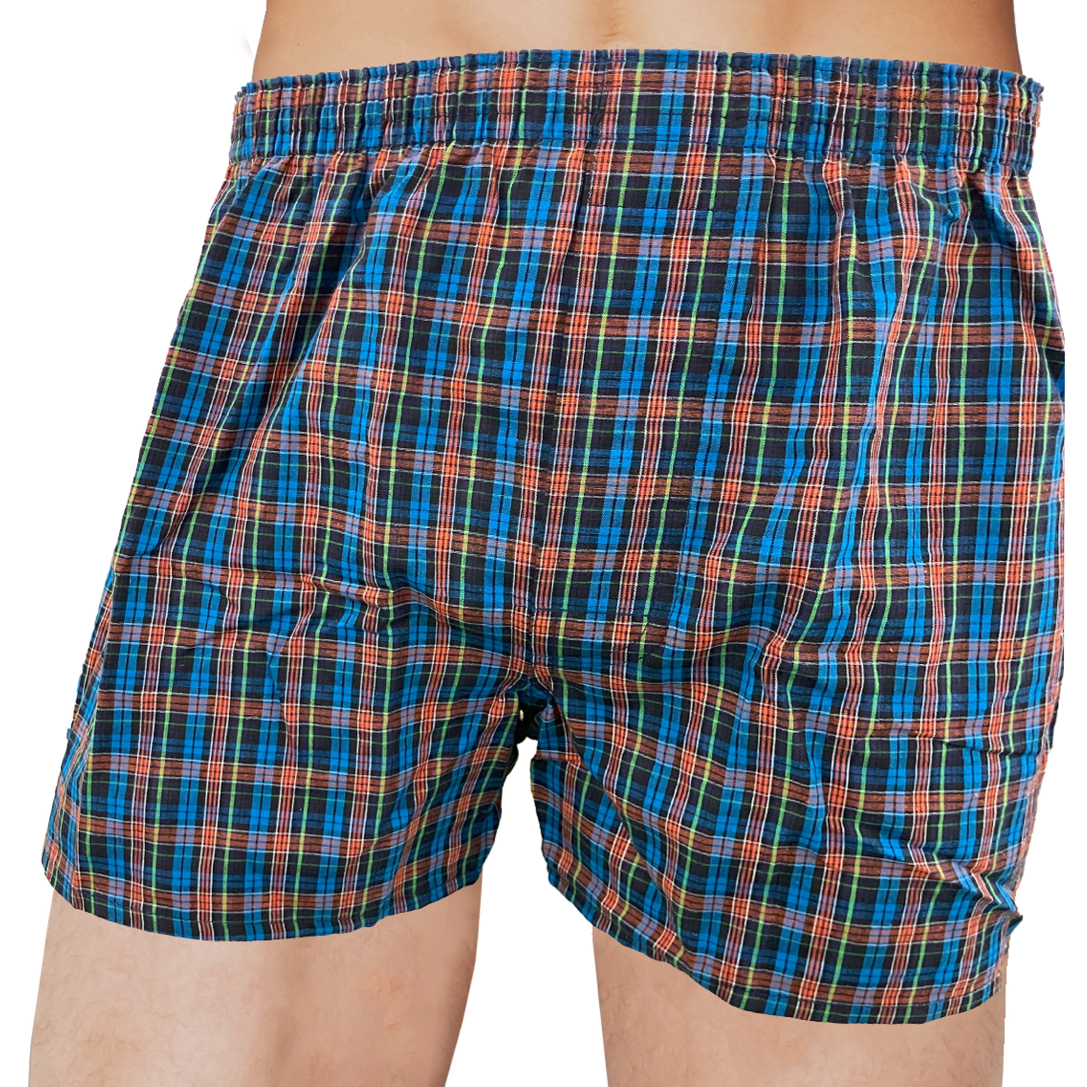 アンダーウェア エクスチェンジ UNDERWEAR EXCHANGE 先染めトランクス（大きいサイズ） 【返品不可商品】 （ブルー） ブルー