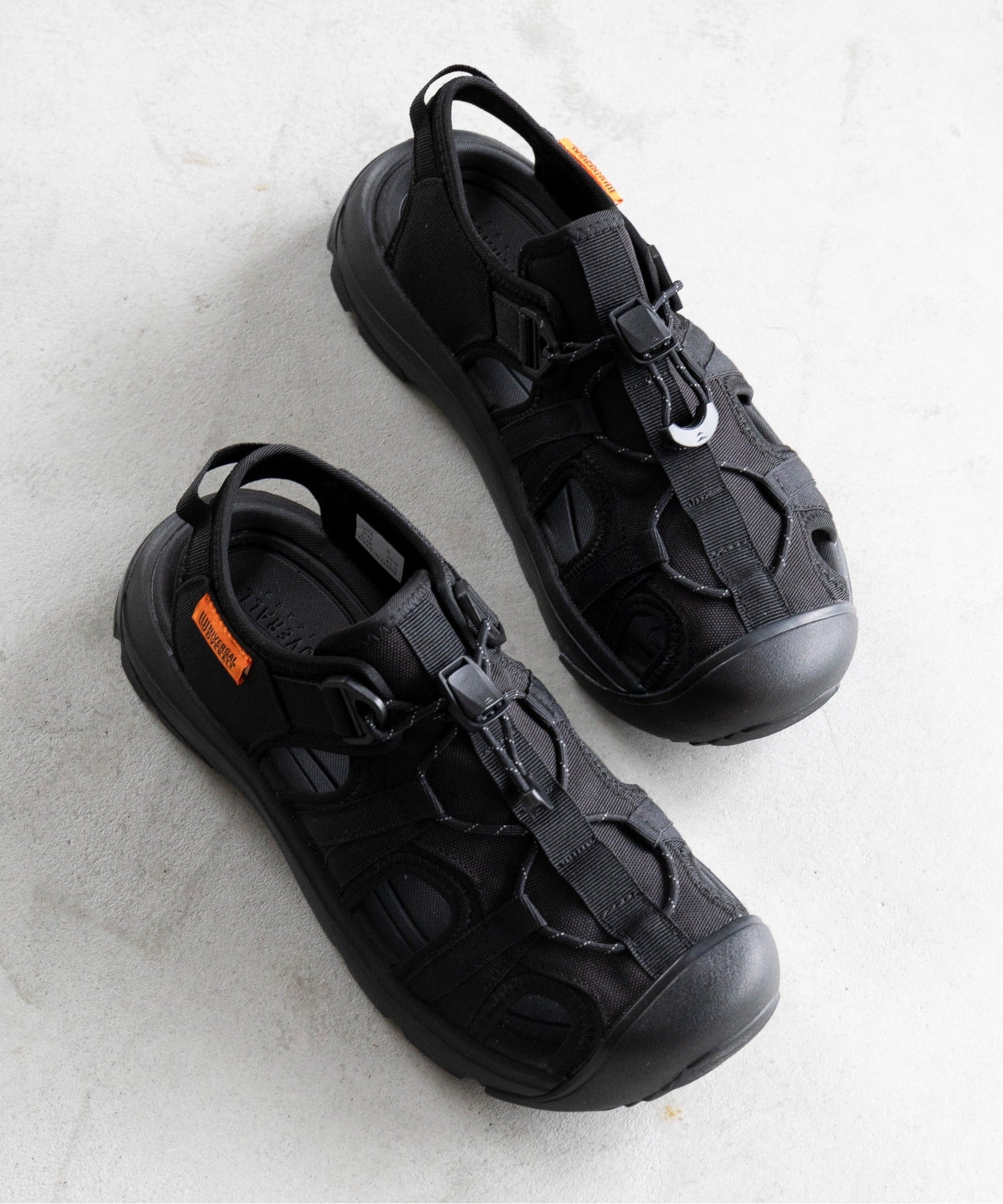 ユニバーサルオーバーオール UNIVERSAL OVERALL 厚底ワークサンダル UO32 サンダル （ブラック） ブラック