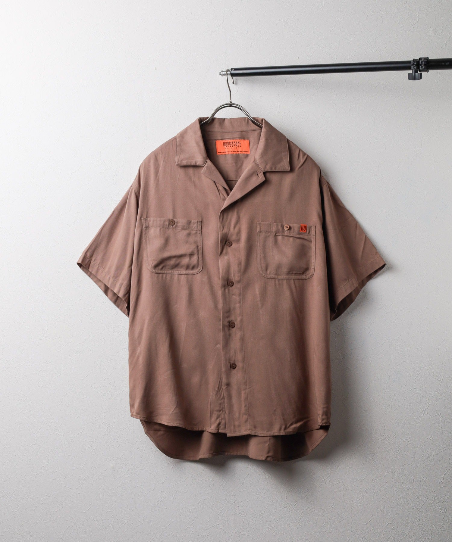 ユニバーサルオーバーオール UNIVERSAL OVERALL 【UNIVERSAL OVERALL】Opencollar Work Shirt （モカ） モカ
