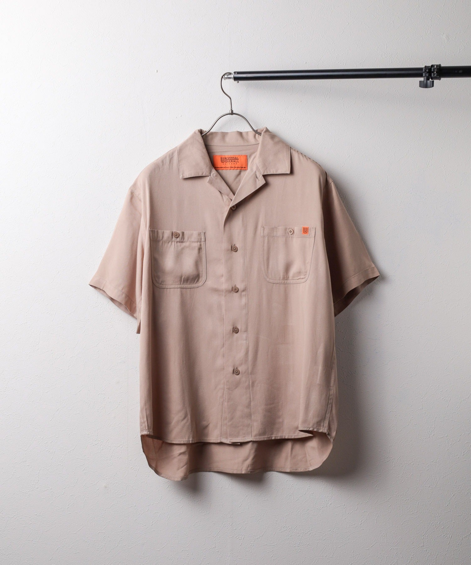 ユニバーサルオーバーオール UNIVERSAL OVERALL 【UNIVERSAL OVERALL】Opencollar Work Shirt （ベージュ） ベージュ