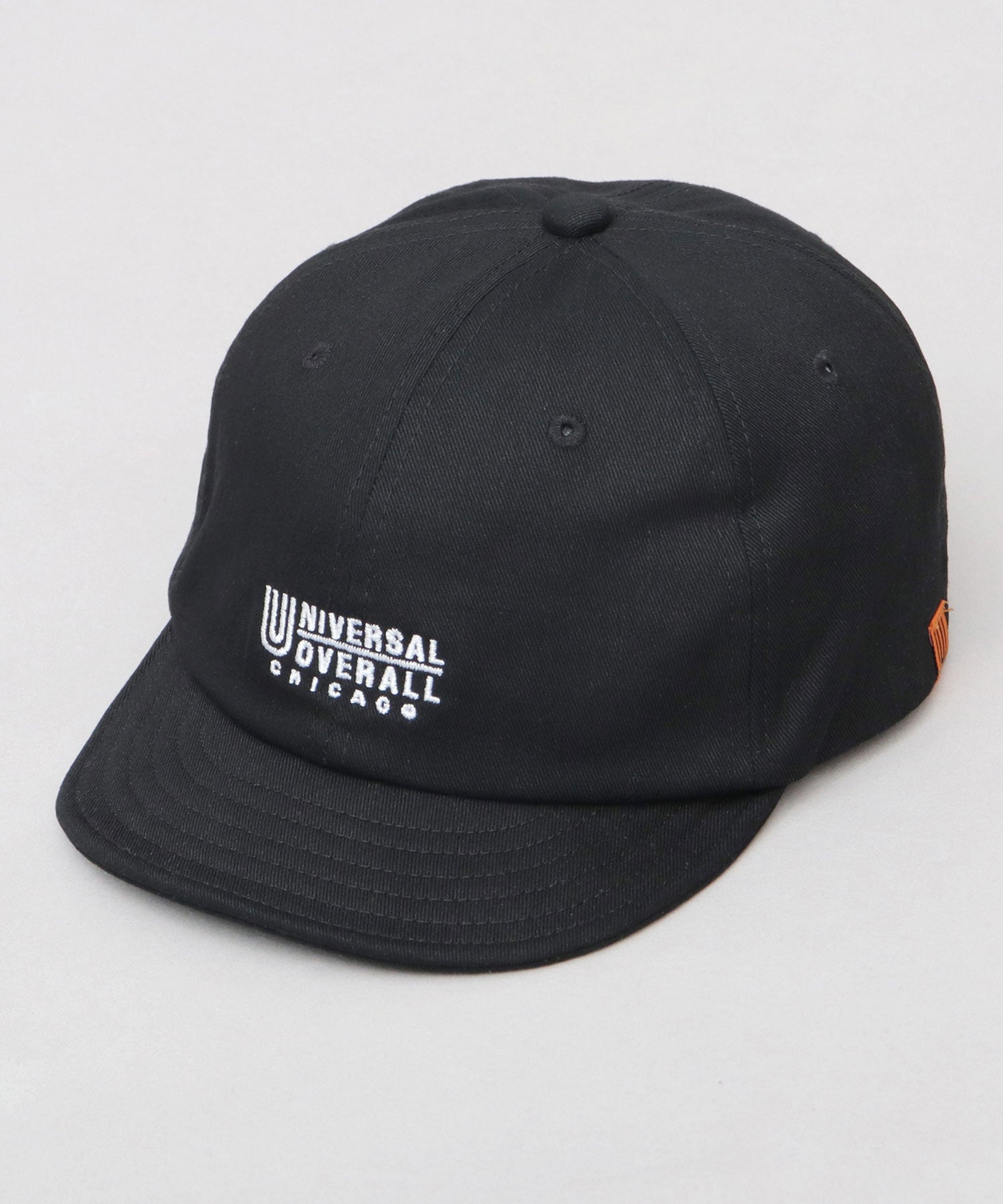 ユニバーサルオーバーオール UNIVERSAL OVERALL ロゴ刺繍 コットン ショートバイザーキャップ ショートブリム アンパイアキャップ （ダークグリーン） ダークグリーン