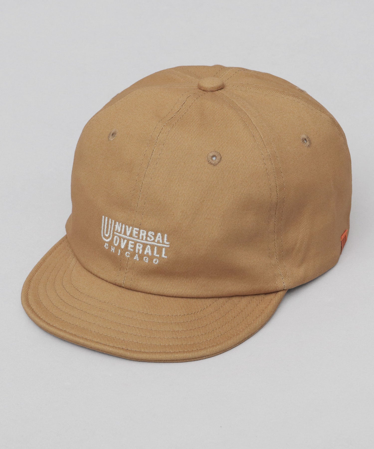 ユニバーサルオーバーオール UNIVERSAL OVERALL ロゴ刺繍 コットン ショートバイザーキャップ ショートブリム アンパイアキャップ （ダークグリーン） ダークグリーン