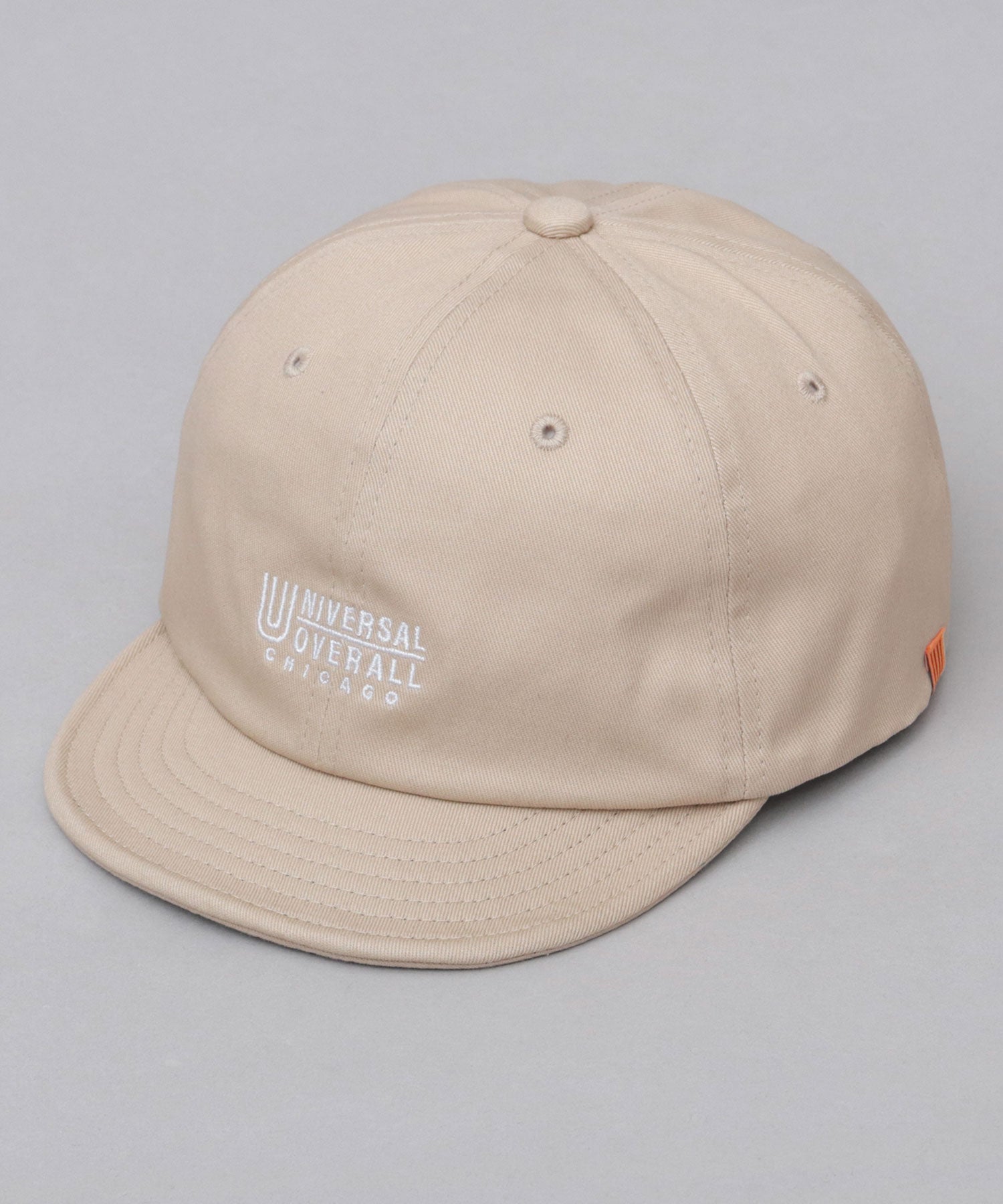 ユニバーサルオーバーオール UNIVERSAL OVERALL ロゴ刺繍 コットン ショートバイザーキャップ ショートブリム アンパイアキャップ （ダークグリーン） ダークグリーン