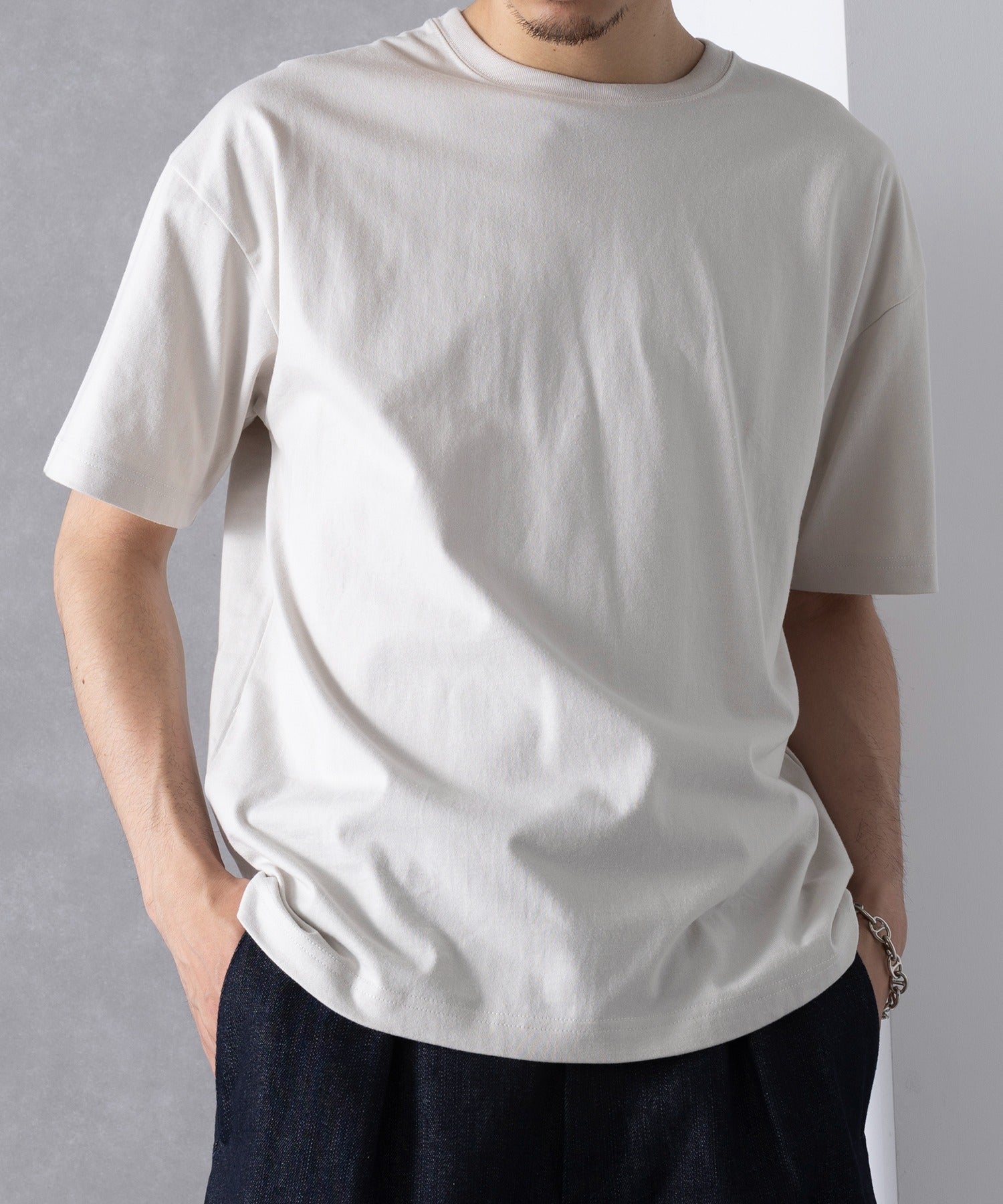 ユニバーサルオーバーオール UNIVERSAL OVERALL 【UNIVERSAL OVERALL】UO 2PパックワイドヘビーウェイトショートスリーブTEE UVOP-002B （グレー） グレー