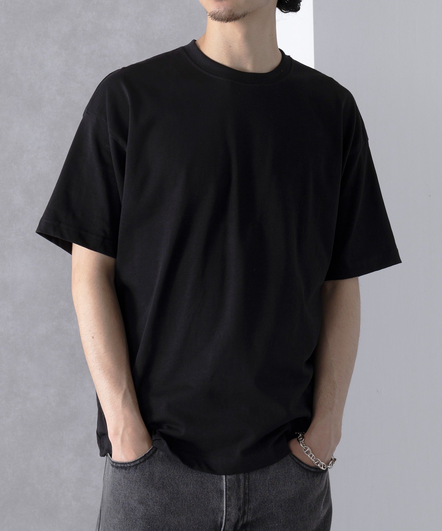 ユニバーサルオーバーオール UNIVERSAL OVERALL UO 2PパックワイドヘビーウェイトショートスリーブTEE UVOP-002B （ブラック） ブラック