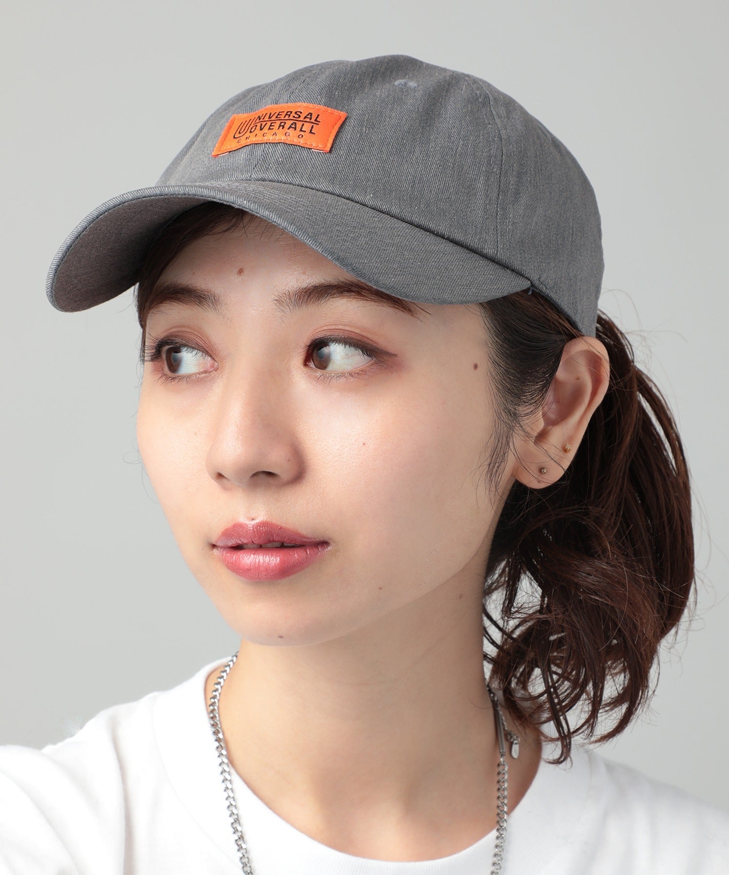 ユニバーサルオーバーオール UNIVERSAL OVERALL ベーシックロゴTCツイルキャップ YMY （グレー） グレー