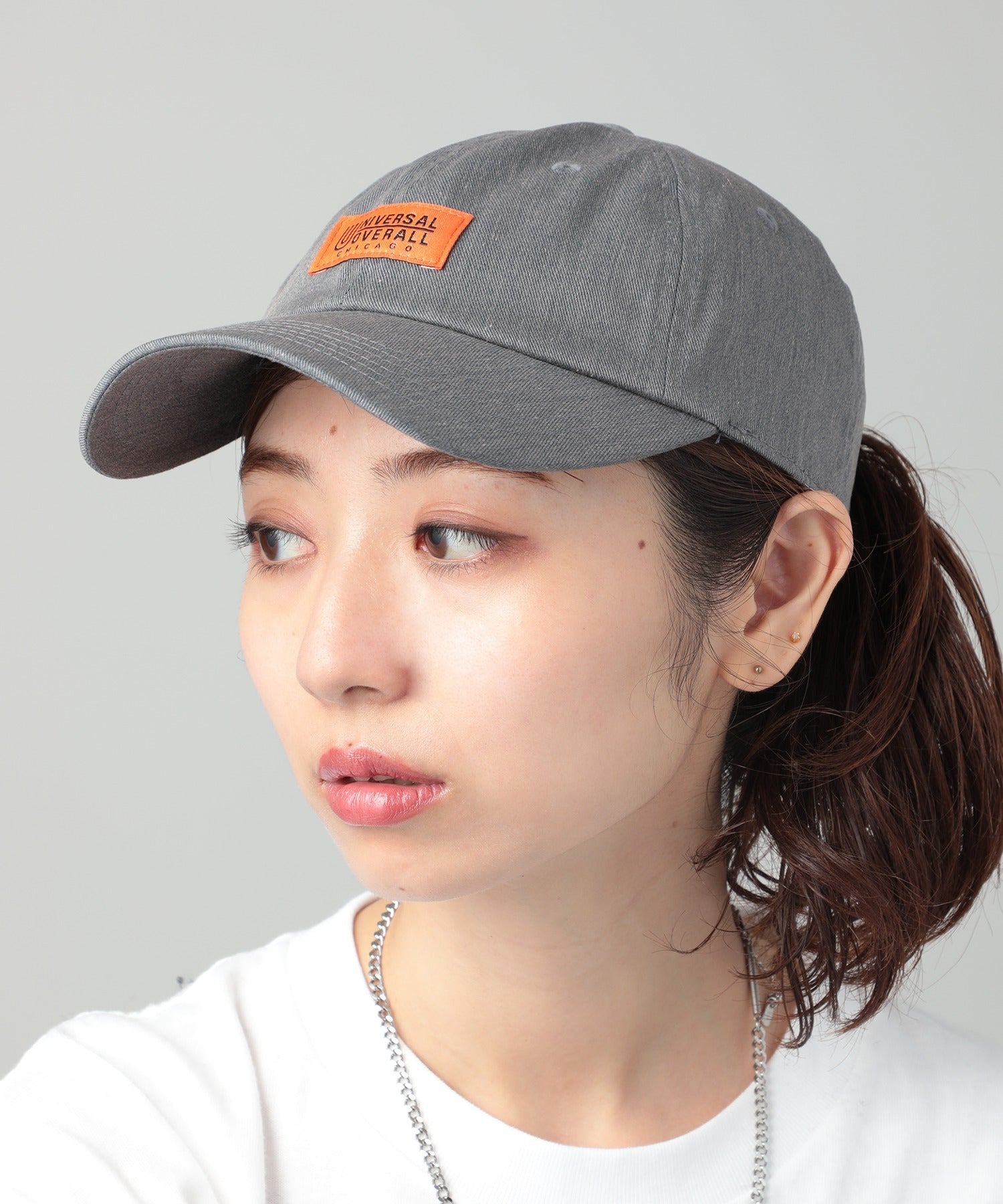 ユニバーサルオーバーオール UNIVERSAL OVERALL ベーシックロゴTCツイルキャップ YMY （グレー） グレー