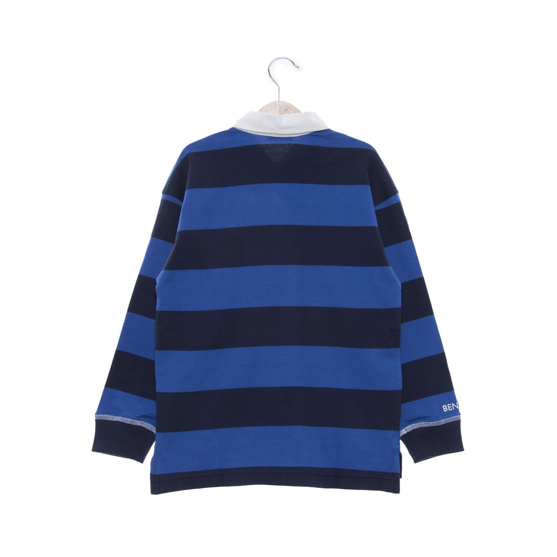 United Colors of Benetton UNITED COLORS OF BENETTON. Kids' striped long-sleeve rugby polo shirt B