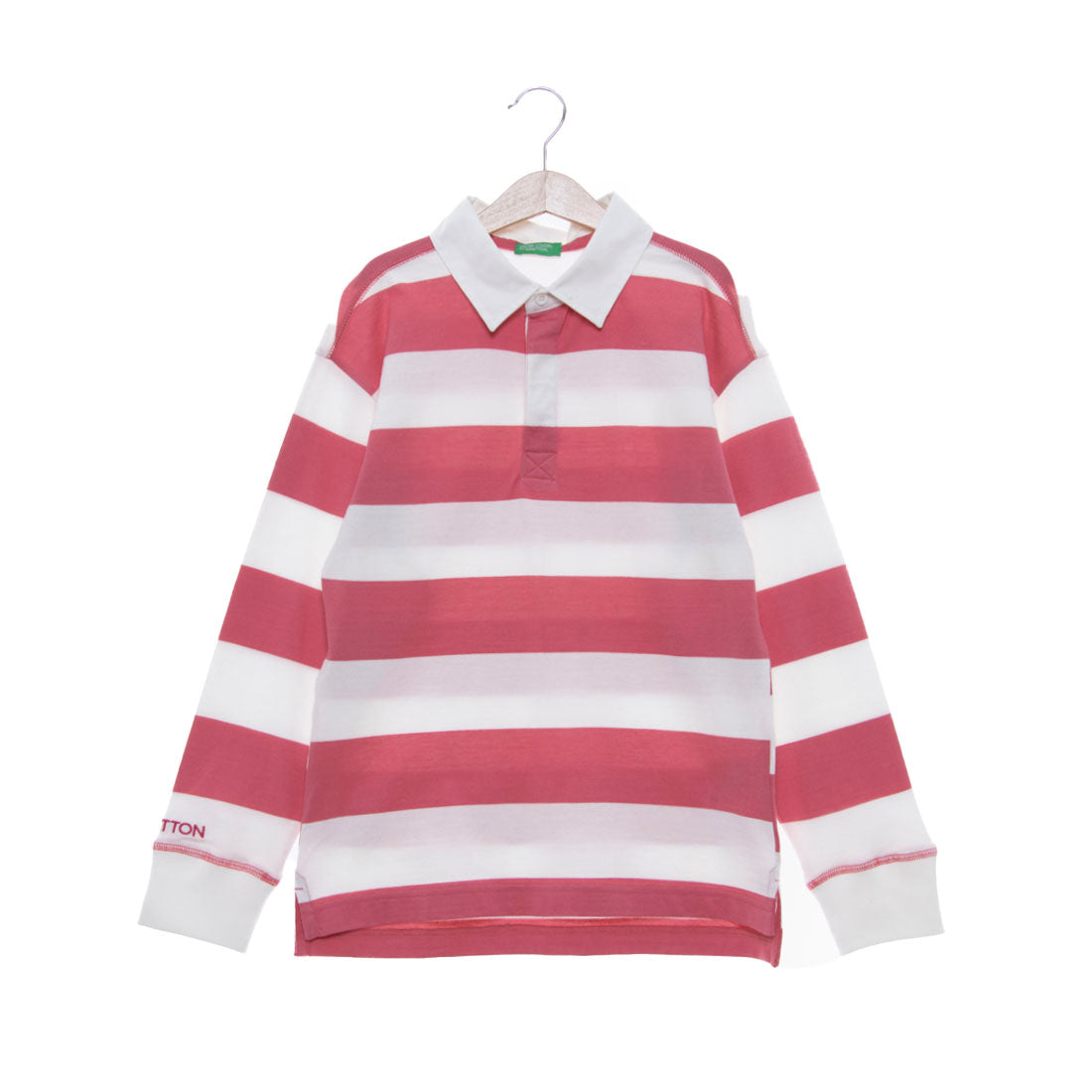 United Colors of Benetton UNITED COLORS OF BENETTON. Kids' striped long-sleeve rugby polo shirt B